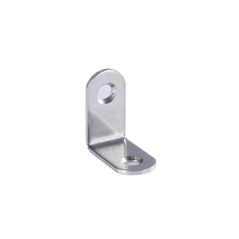 Heavy Duty Rust Proof L Brackets Sling Blades Built Tough For Shelves Walls And Cabinets With Countersunk Screws, stainless steel, angled view.