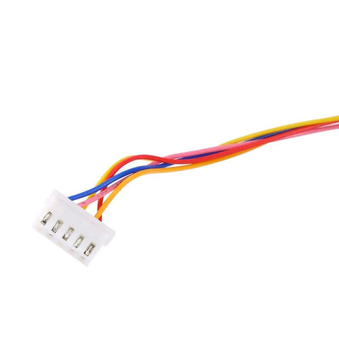 Close-up of 5-line cable for 12V Gear Motor With Encoder For Precise Speed Reduction And 28BYJ-48 Mini Stepper Motor Replacement