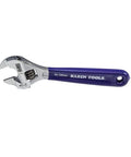 Adjustable Wrench With Slimmer 40 Percent Jaws, Forged Construction And High Polish Chrome Finish, 4 Inch, Blue Handle
