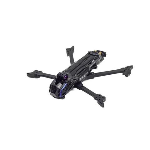 5 Inch Carbon Frame Kit Dope Dual Wide X and DC Wheelbase Options 225mm or 235mm, Fully Compatible With Propulsion Modules, Mechanical Propulsion Rig Blue Pink Finish black 5-inch carbon drone frame