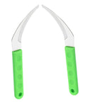 Two Pack Stainless Steel Weeding Sickle With Ergonomic Handle, All Purpose Garden Tool For Weeding, Harvesting, Cultivation