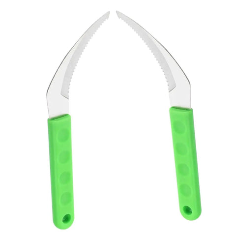 Two Pack Stainless Steel Weeding Sickle With Ergonomic Handle, All Purpose Garden Tool For Weeding, Harvesting, Cultivation