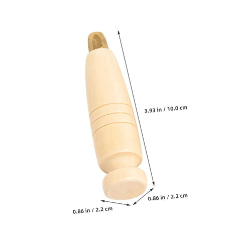 Heavy Duty Two Piece Leather Awl Handle Replacement Set For Handmade Crafts Featuring An Ergonomic Grip, khaki wooden awl handle.