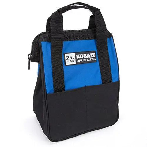 Kobalt cordless tool bag with blue and black design, designed for heavy duty half inch cordless impact wrench.