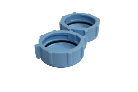 Direct Replacement End Cap For Hobart CL Series Dishwashers, blue plug-and-play end caps, shown in detail.