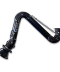 Wall Mounted Welding Fume And Dust Extraction Arm With 180 Degree Swing, heavy duty black finish, side view, 6 inch by 10 foot reach
