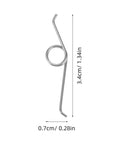 4 Pack Trash Can Torsion Springs Replacement Kit For Bin Lid Repair And Maintenance, stainless spring with measurements
