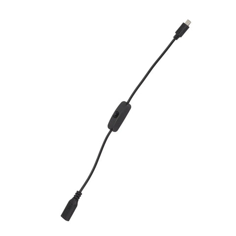 Workhorse Usb Type C Power Extension Cable Male To Female Plug With Integrated On Off Switch For Phones Chargers And Tech Gear 30 Cm PVC Shielded