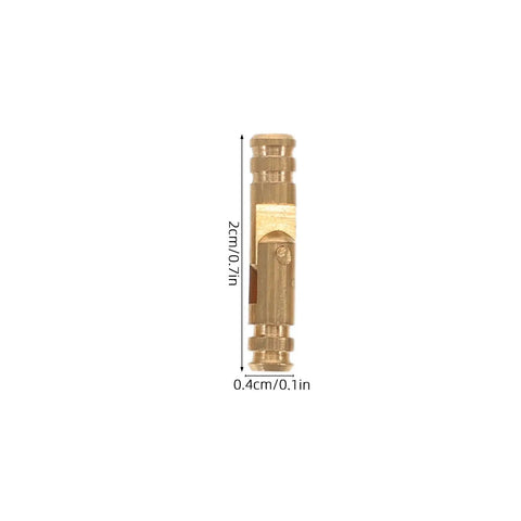 Hidden Brass Barrel Hinges For Jewelry Box With Silent Opening And Vintage Cylindrical Design, side view with dimensions