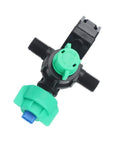Flat Fan Spray Nozzle For Boom Sprayers With Adjustable Output Farm-Ready Wide Area Coverage For Liquid Application in black and green