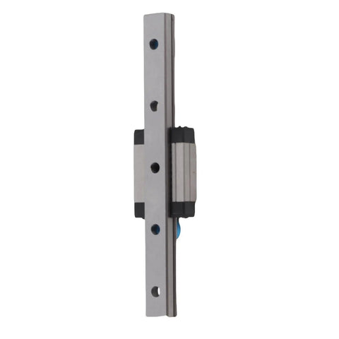 Side view of LML9B Miniature Linear Guide Rail 9mm Width with Slide Block, showcasing compact linear motion rail and 4-point design.