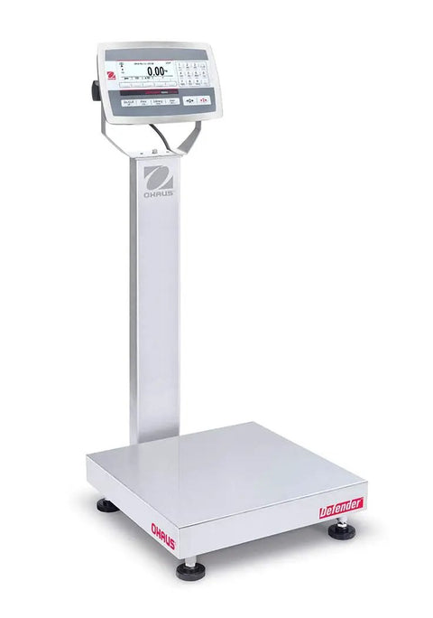 Heavy Duty Industrial Bench Scale With Stainless Steel Platform And Bright Backlit Display, 250 Lb Capacity With 0.05 Lb Precision, NTEP Certified showing digital display and steel platform