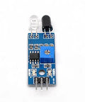 Close-up front view of Five Pack IR Obstacle Avoidance Sensor Module for Arduino and Robots, line tracking, 2 to 30 cm range.