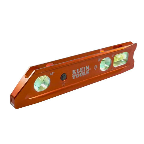 9 Inch Lighted Torpedo Level With Bright LED Vials And Powerful Magnetic Track For Fast On Point Readings In Any Lighting