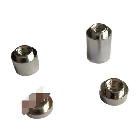 Heavy Duty Tinned Surface Mount Nuts M2.5 threading showing multiple angles for PCB circuit panel assembly and SMD standoff columns.