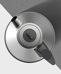 Top view of Pure Titanium Electric Kettle Hella Portable Travel Companion Kickin Fast Boil Technology in lightweight gray finish.