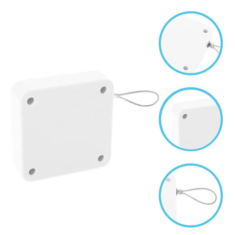 Self Closing Door Closer With 1.2m Wire, No Fuss Install White ABS Plastic, Residential Grade Door Closer For Exterior And Interior Doors