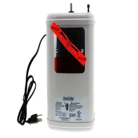 AH 1300 Quick And Hot Instant Hot Water Tank, compact insulated design with power cord, front view, under-sink heater