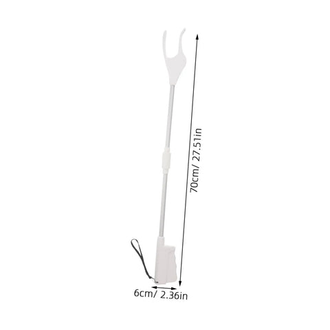 28 Inch Long Handle Grabber Reacher Tool for Seniors and Pregnant Women with Nonslip Grip, One Handed Operation, Lightweight Plastic and Stainless Steel Litter Picker for Easy Cleanup and Daily Independence, 70cm size shown