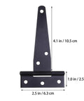 4 inch black iron T shape hinge with 12 Pack 4 Inch Black Iron T Shape Door Hinges Heavy Duty Gate Hinges With Six Screw Holes Quick Dismantle And Easy To Install