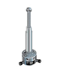 Beefy Steel Hub Puller With Four Heavy Duty Drawbars For Even Tugging Power and Solid Non Slip Grip To Yank Away Stubborn Fan Blades and Blower Wheels Darn Quickly For Any Home Crew Setup, showing a heavy-duty metal hub puller with threaded rod.