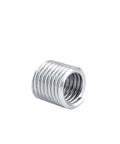 Close-up of M4 stainless steel helicoil from the 100 Pcs M4 Stainless Steel Helicoil Thread Repair Inserts Kit for stripped aluminum threads.