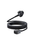 Heavy Duty Extension Cord, Super Slick Travel Power Cable With 13 Amp Socket, black 13A flexible cable for outdoor use.