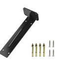 Beefy Heavy Duty Shelf Brackets 150 To 500mm Black Steel L Shaped Wall Mount with screws and anchors