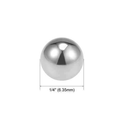 Rock Solid 1/4 Inch Tungsten Carbide Bearing Balls G25 Precision Grade smooth sphere with diameter measurement, heavy duty replacement