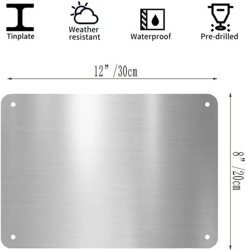 Personal Protective Equipment Stored Here Notice Sign Aluminum 8 By 12 Inches Blue Header White Background Black Lettering Easy PPE Storage Sign For Workplace Safety And Quick Access To Supplies, blank back
