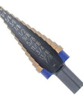 Unibit One Sixteenth Inch Nine Step Cobalt Alloy Drill Bit With SpeedPoint Tip for fast starts and marked sizes up to 3/4 inch