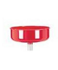 275640 Replacement Drain Bowl For 3601 Waste Oil Drain System, red 14 inch high capacity steel bowl, top view.