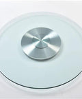 8mm Tempered Glass Lazy Susan Turntable Serving Tray For Restaurants And Banquets Rotating Tabletop with center detail