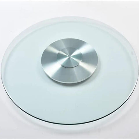 8mm Tempered Glass Lazy Susan Turntable Serving Tray For Restaurants And Banquets Rotating Tabletop with center detail