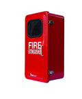 Heavy Hitter Fiberglass Fire Extinguisher Cabinet 36 X 20 Inch Wall Mount Box with clear window and weather-sealed design.