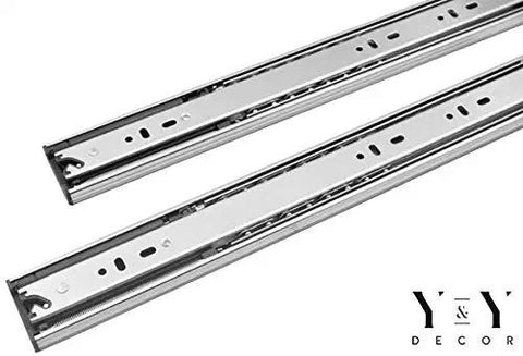 Soft Close Drawer Slides 24 Inch Full Extension Ball Bearing Side Mount Glides For Cabinets And Dressers Heavy Duty 100 Lb Capacity