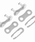 Chain Master Link For Bicycle Chains Half By Eighth Quick Release Connector Compatible With Single Speed BMX Fixie And Some Mountain Bikes 6 Pack Silver Built Tough Easy Installation parts displayed