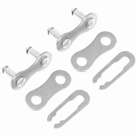 Chain Master Link For Bicycle Chains Half By Eighth Quick Release Connector Compatible With Single Speed BMX Fixie And Some Mountain Bikes 6 Pack Silver Built Tough Easy Installation parts displayed