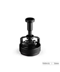 Premium Game Changer Wdt Espresso Distribution Stirrer With Six Fine Needles Adjustable Depth Portafilter bed leveler in black.