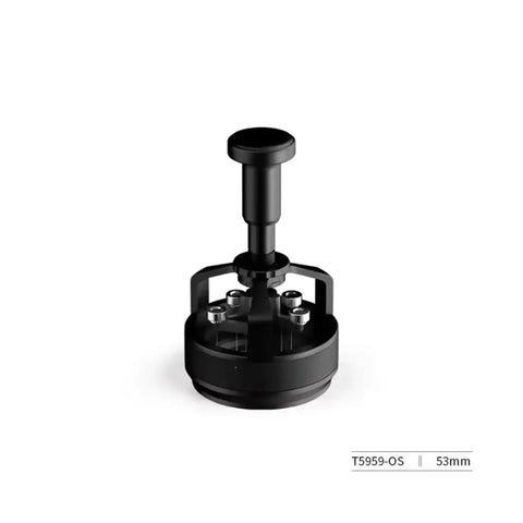 Premium Game Changer Wdt Espresso Distribution Stirrer With Six Fine Needles Adjustable Depth Portafilter bed leveler in black.