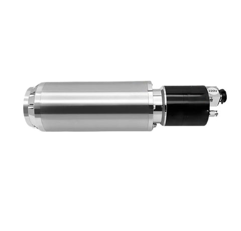 Heavy Duty Workhorse 7.5KW Water Cooled Electric Spindle BT30 125mm Bore High Speed CNC Router Motor 380V side view