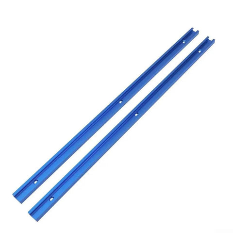 Two Pack 500mm T Track Miter Track Set In Aluminum Alloy With Mounting Holes For Router Table Woodworking Jigs And Fixtures Blue Finish