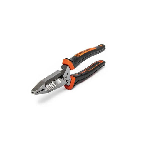 Heavy Duty 8 Inch Wire Stripper Tool With Integrated Shear Cut Cutter And Drop Forged Steel Blades And TPR Grips For Electricians