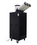 Rock Solid Portable Air Conditioner 2500 Watt 220 Volt Commercial Industrial Cooler with adjustable vents and wheels.