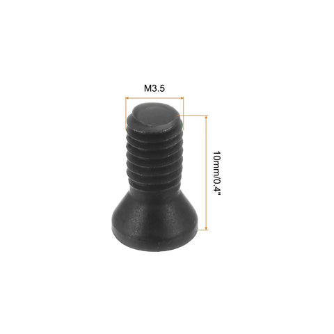 Rock Solid M3.5 X 10mm T15 Torx Countersunk Head Machine Screws With T15 Adapter Wrench For Cnc Lathe Toolholders And Carbide Inserts 12.9 Grade Alloy Steel showing a single screw detail.
