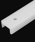 Close-up of Heavy Duty Plastic Drawer Slide Kit for Furniture and Wardrobes in White Finish with durable plastic track detail