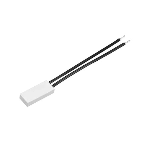Normally Closed Temperature Switch 130C 5A 250V Thermostat NC Thermal Control Switch For Home Appliance And Industrial Equipment Easy Install Quick Response Sensor Reliable Pro Grade Durable Auto Temperature Switch 2 Pack, white cased sensor with black lead wires