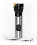 Oscarbide 3/4-inch straight-shank indexable end mill, 1 in cutting dia, 3-1/4 in length, tin-coated TP22