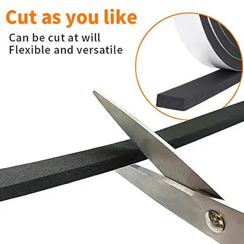 Cutting Heavy Duty Self Adhesive Weather Stripping Door Seal Strip For Windows And Pipes High Density Cr Foam Insulation Tape