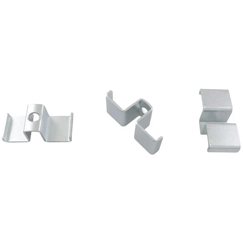 Heavy Duty Grid Saddle Clips For Industrial Flooring Drainage Fasteners 2.55 X 1.14 Inch Galvanized Steel Clamps in silver finish.